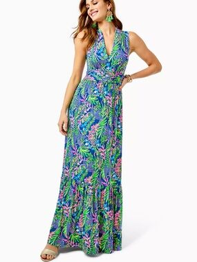 wyota halter maxi dress Lilly Pulitzer | Dresses | Lilly Pulitzer Wyota Halter Maxi Dress Small